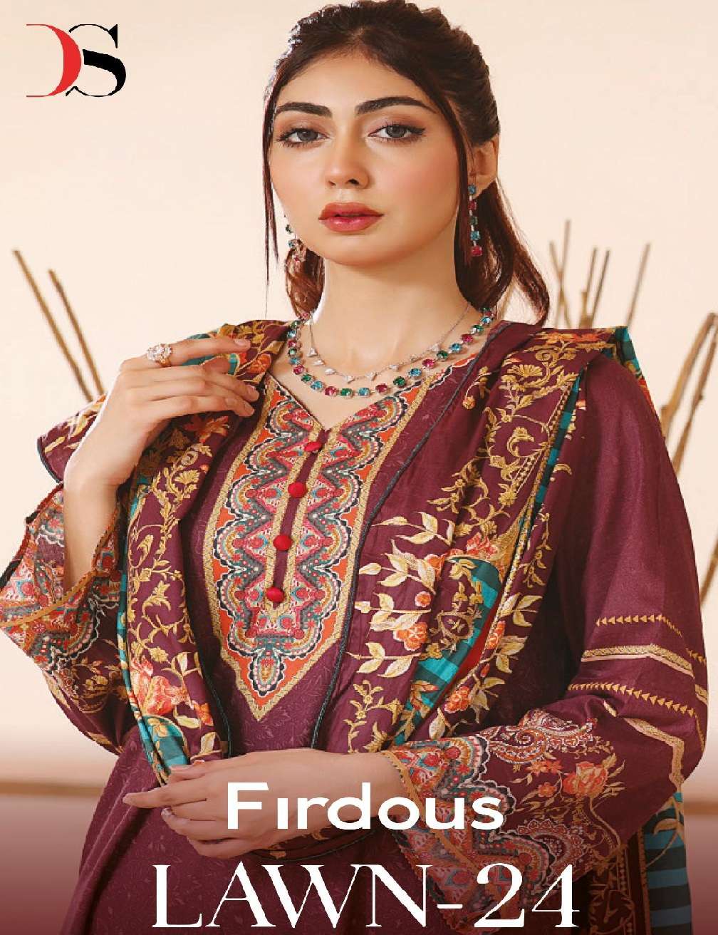 FIRDOUS Lawn-24 Open Pic by DEEPSY SUITS 